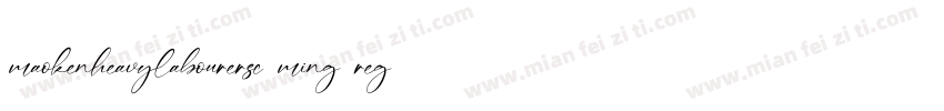 maokenheavylabourersc ming regular字体转换